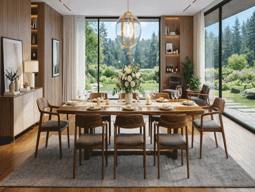 Ghế ăn gỗ óc chó – Vẻ đẹp kiến tạo không gian sống đẳng cấp